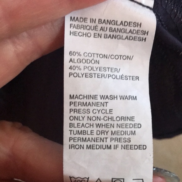 Van Heusen Mens Dress Shirt Black, Purple & Gray Striped - Picture 9 of 9